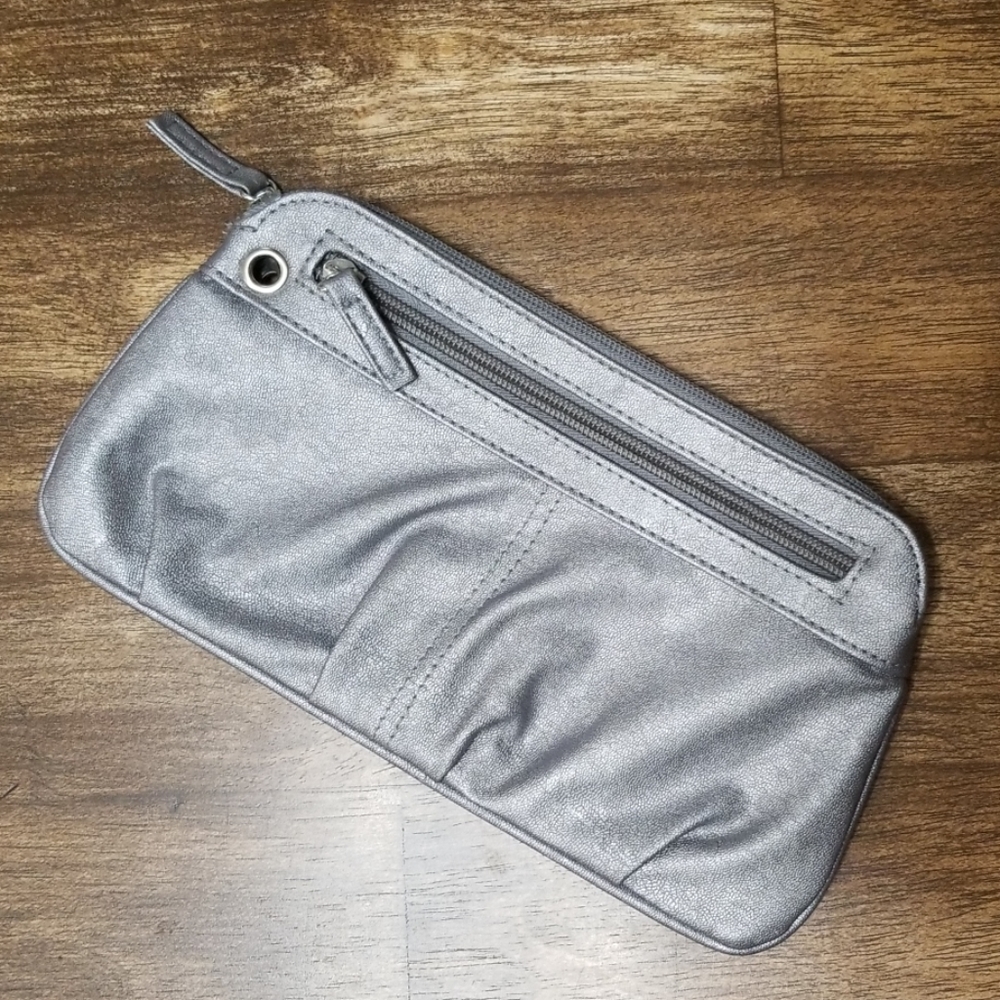 Xhilaration Metallic Silver Clutch / Pouch